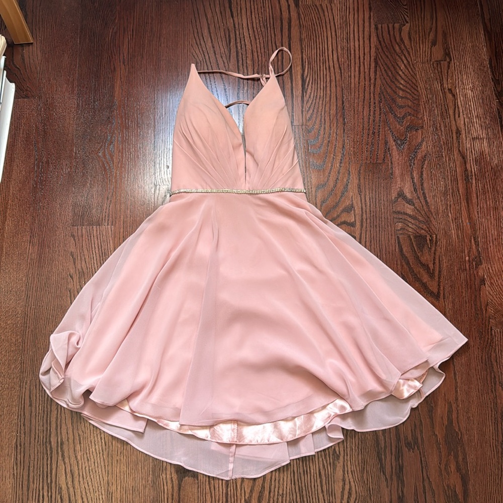 light pink mini dress